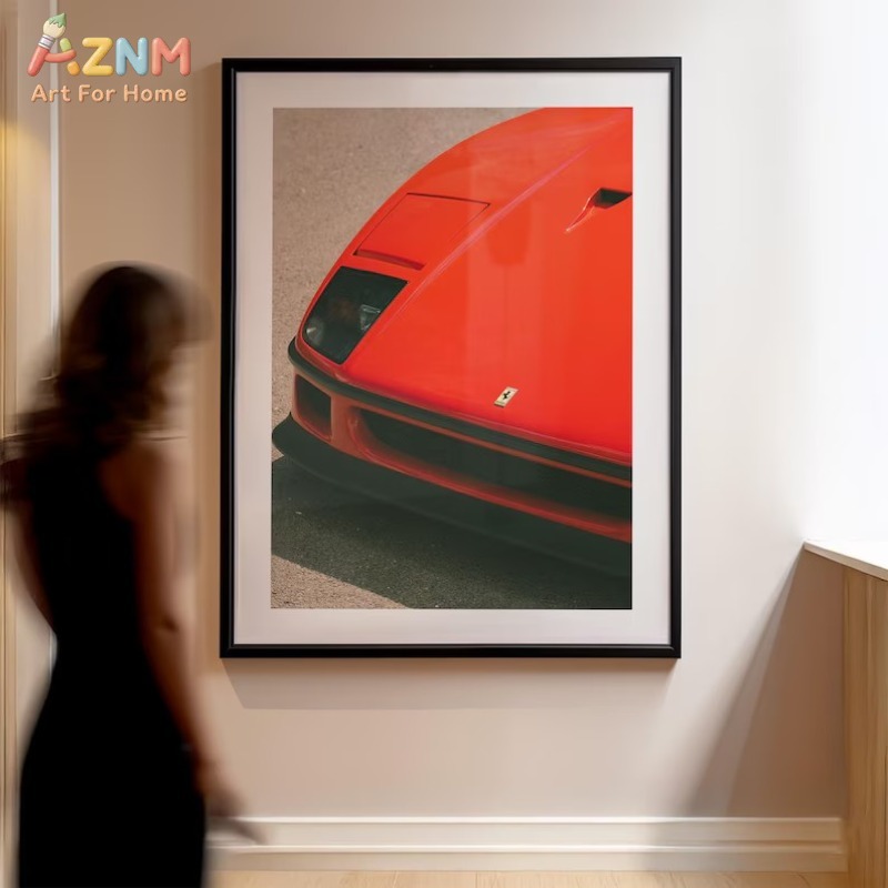 AZNM Ferrari F40 Classic Super - Watercolor Poster Print ulasan dan harga