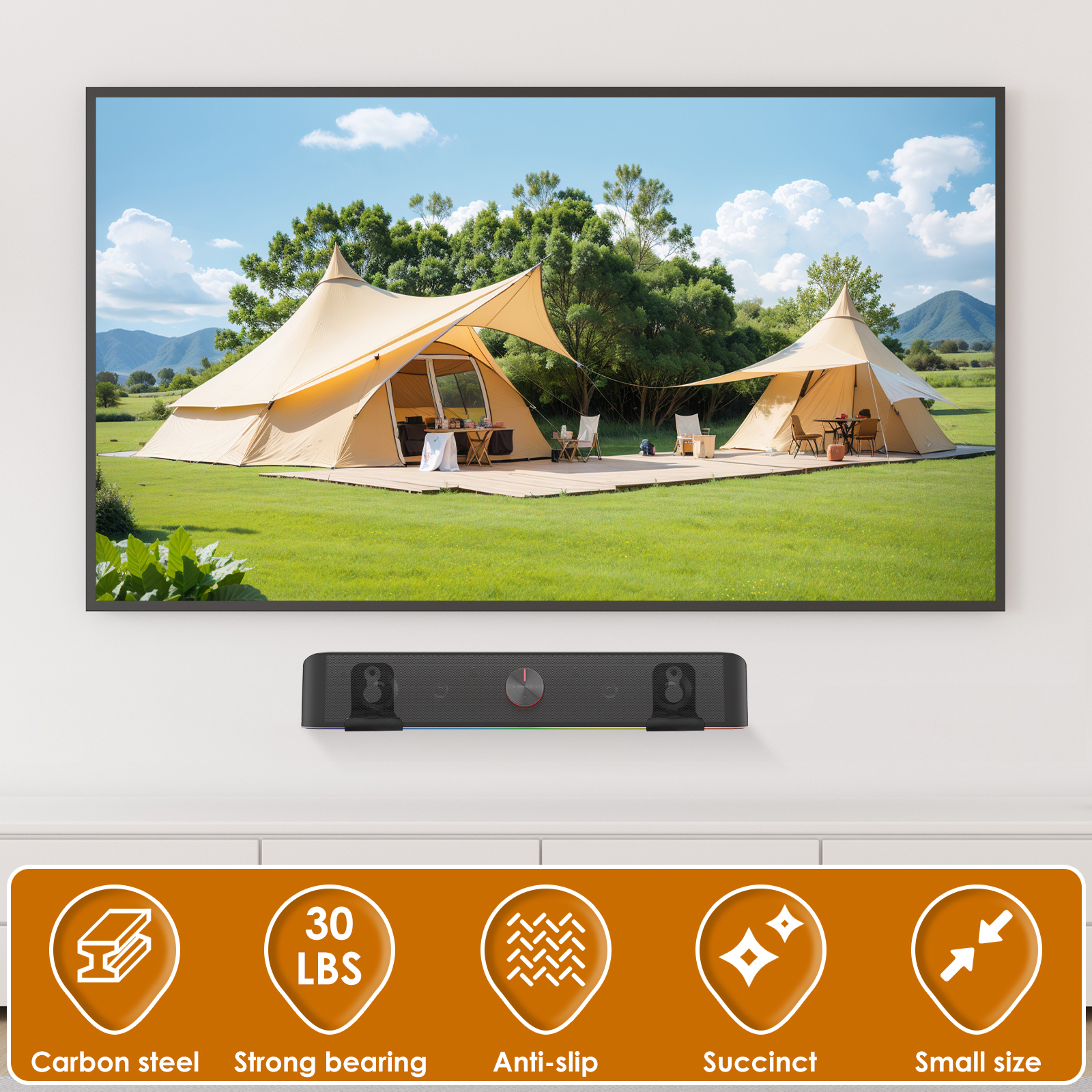 2Pcs Soundbar Speaker Stands W - Home Decor Organizer ulasan dan harga