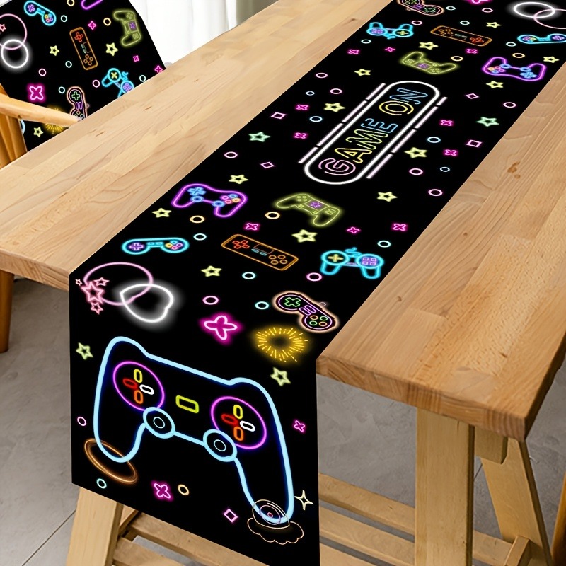 Neon Game Controller Table Run - Home Decor Video ulasan dan harga