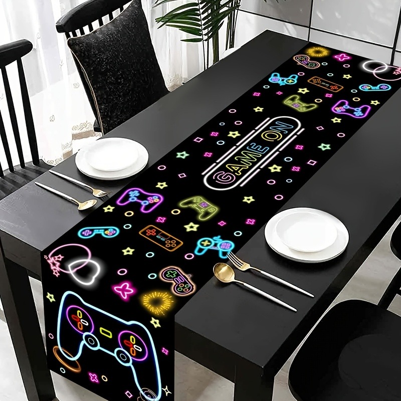 Neon Game Controller Table Run - Home Decor Video ulasan dan harga