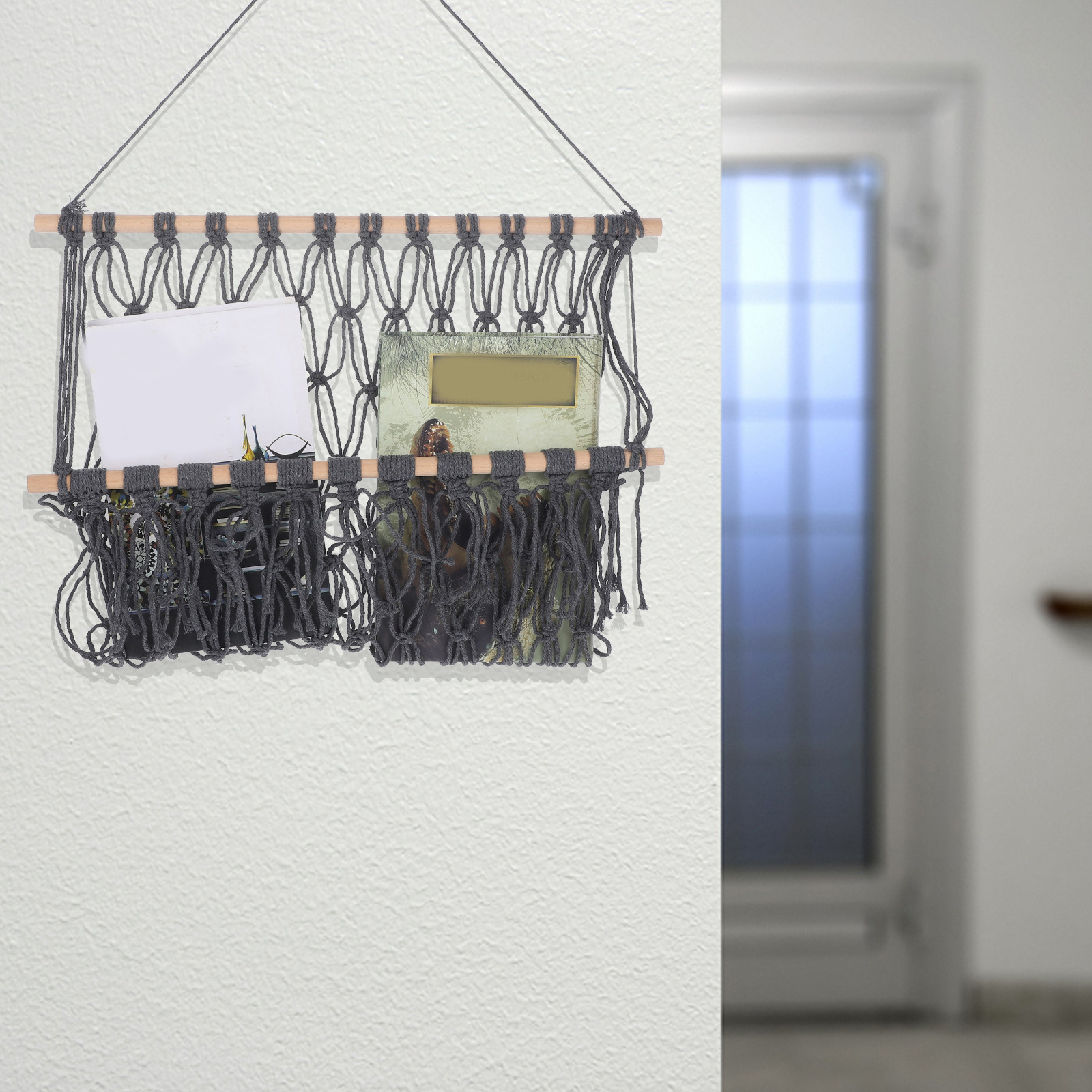 Cotton Woven Storage Mesh Hand - Macrame Wall Hanging ulasan dan harga