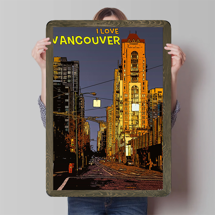 Vancouver City Skyline Metal W - Home Decor Vancouver ulasan dan harga