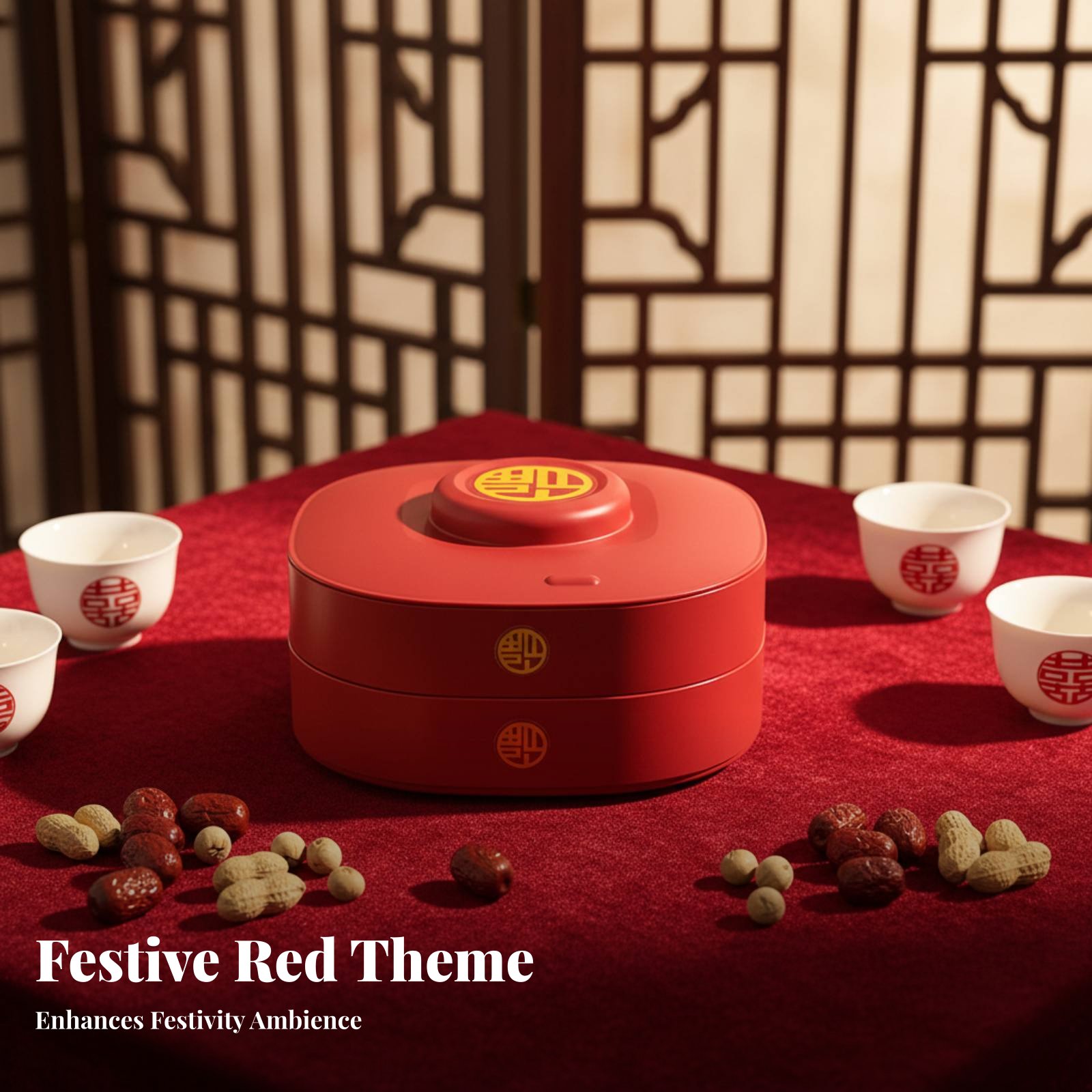 Red Wedding Candy Box, Tiered  - Home Decor Organizer ulasan dan harga