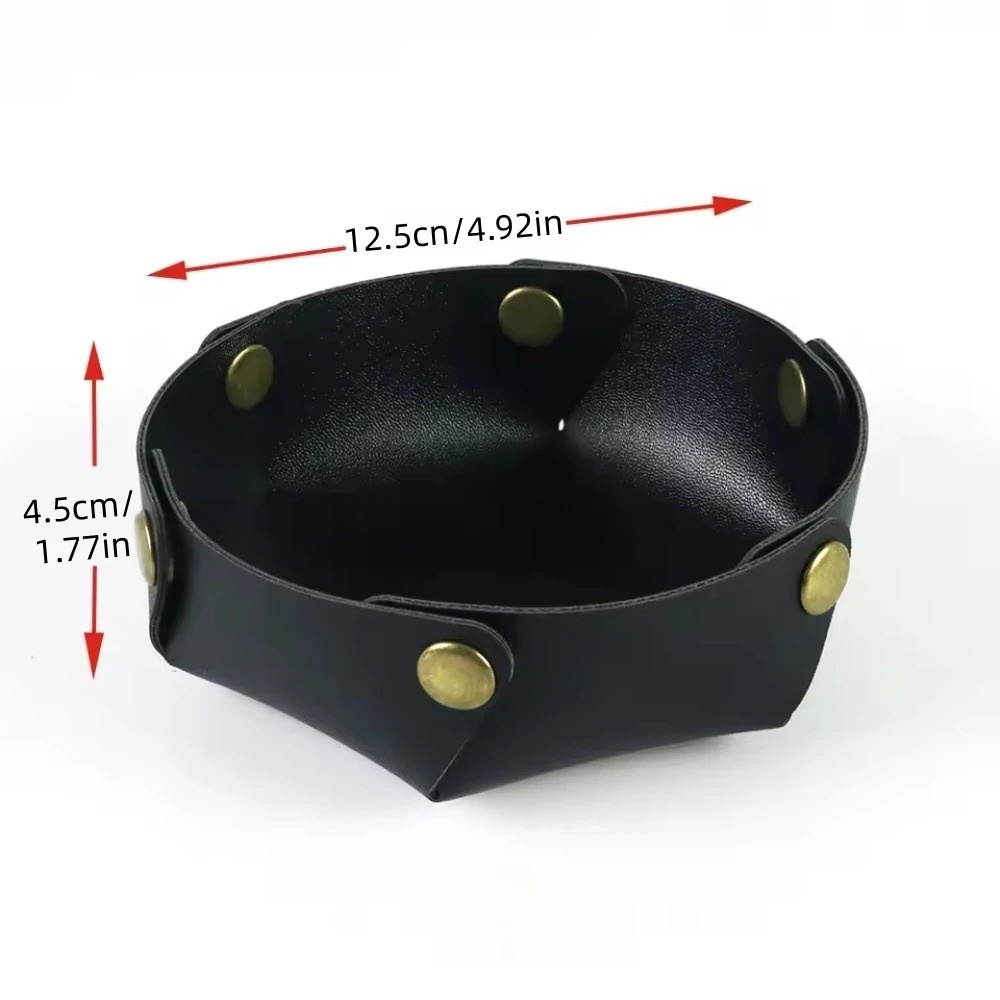 1PC Leather Storage Tray Deskt - Home Decor Organizer ulasan dan harga