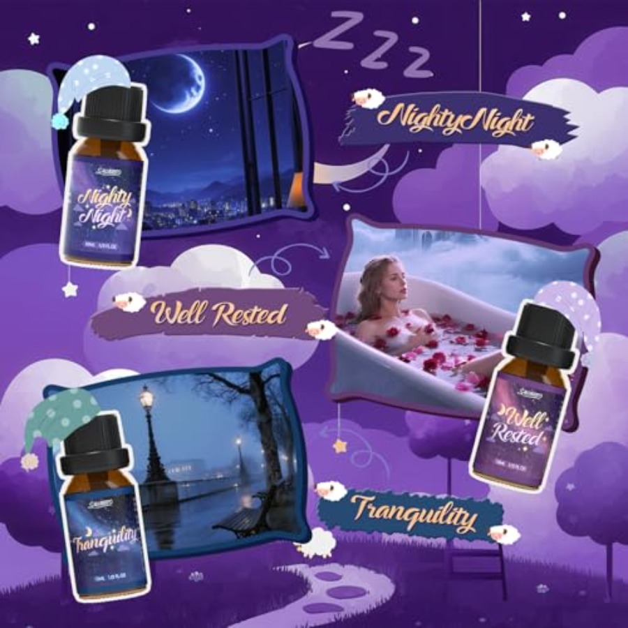 Good Night Fragrance Oils, Pre - Scented Candle Set ulasan dan harga