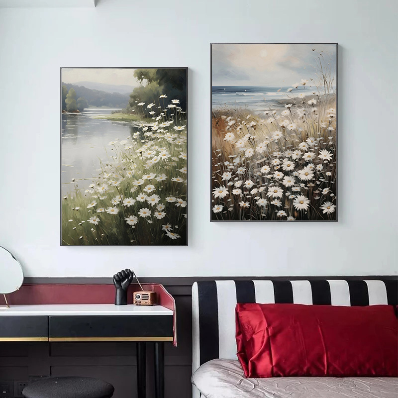 Vintage Countryside Spring Nat - Watercolor Poster Print ulasan dan harga