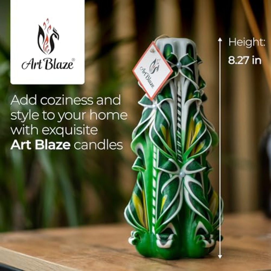 Carved Candles - Handmade Long - Home Decor Luxury ulasan dan harga