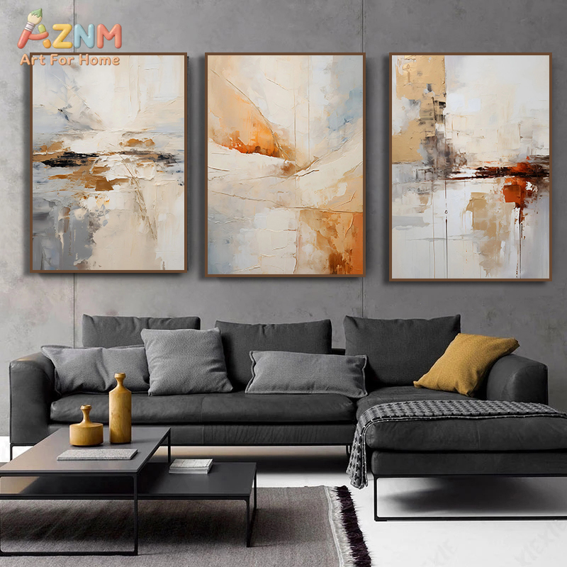 Neutral Landscape Canvas Paint - Watercolor Poster Print ulasan dan harga