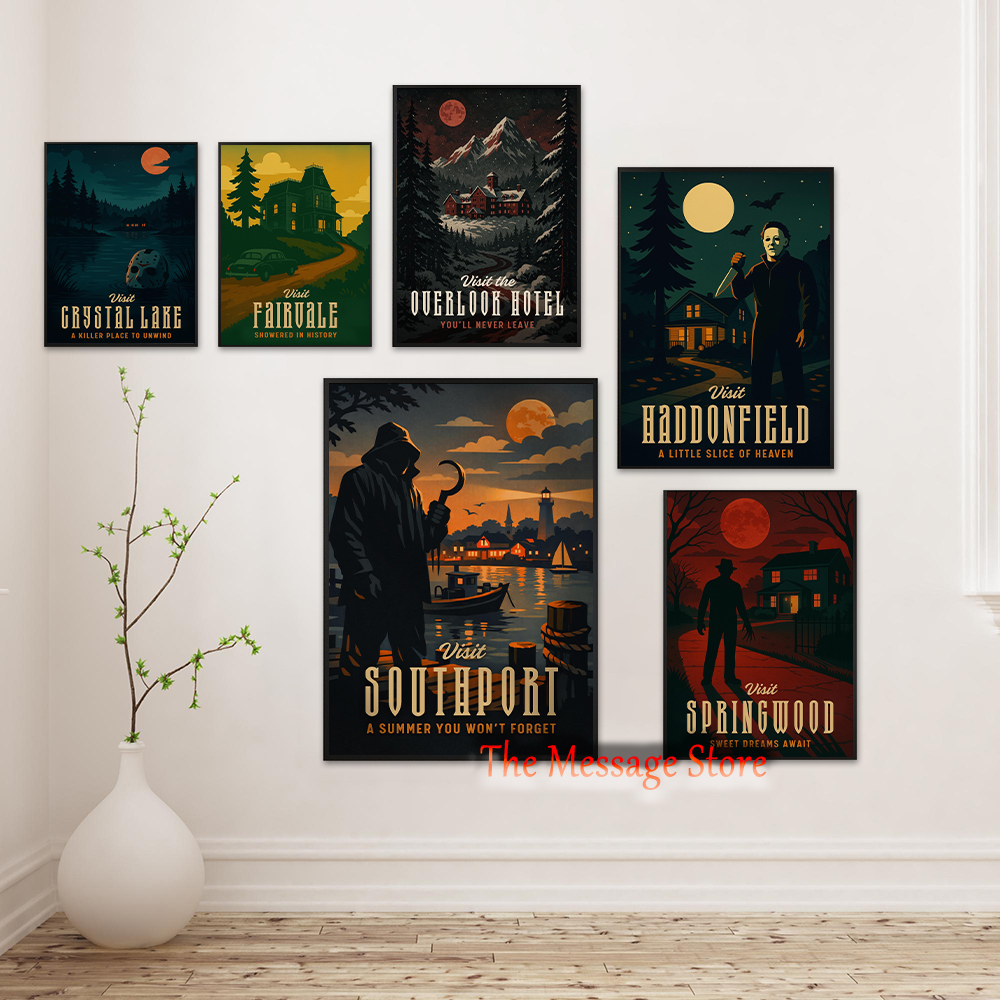 Halloween Horror Vintage Trave - Home Decor Location ulasan dan harga