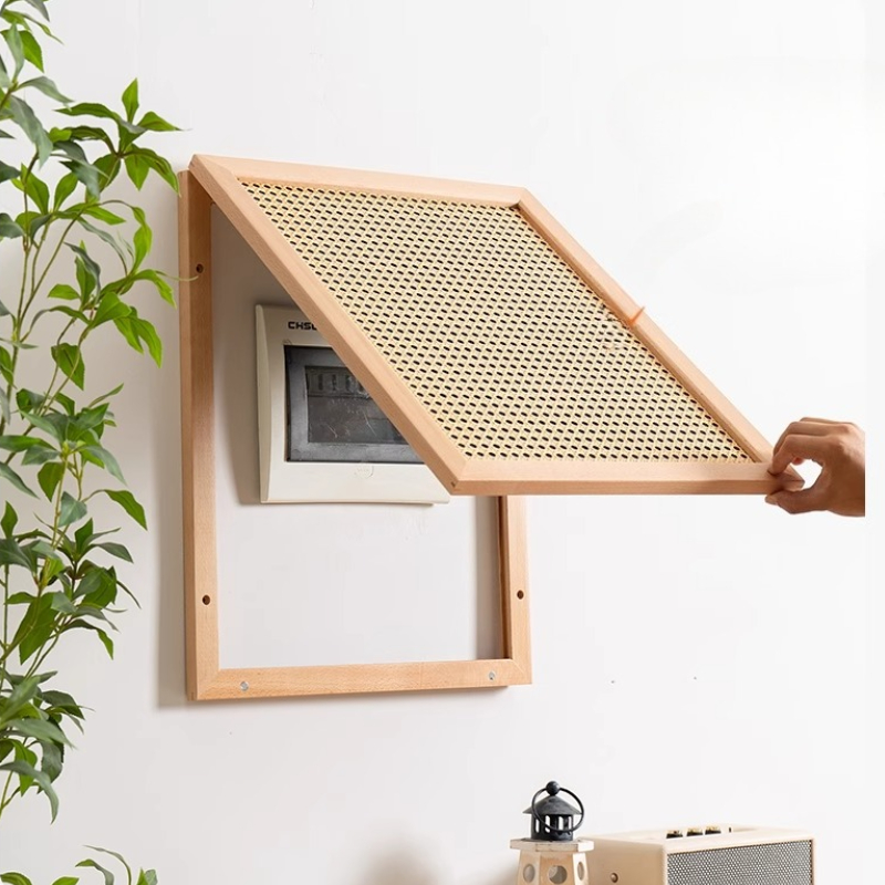 Wood Woven Rattan Electrical B - Home Decor Organizer ulasan dan harga