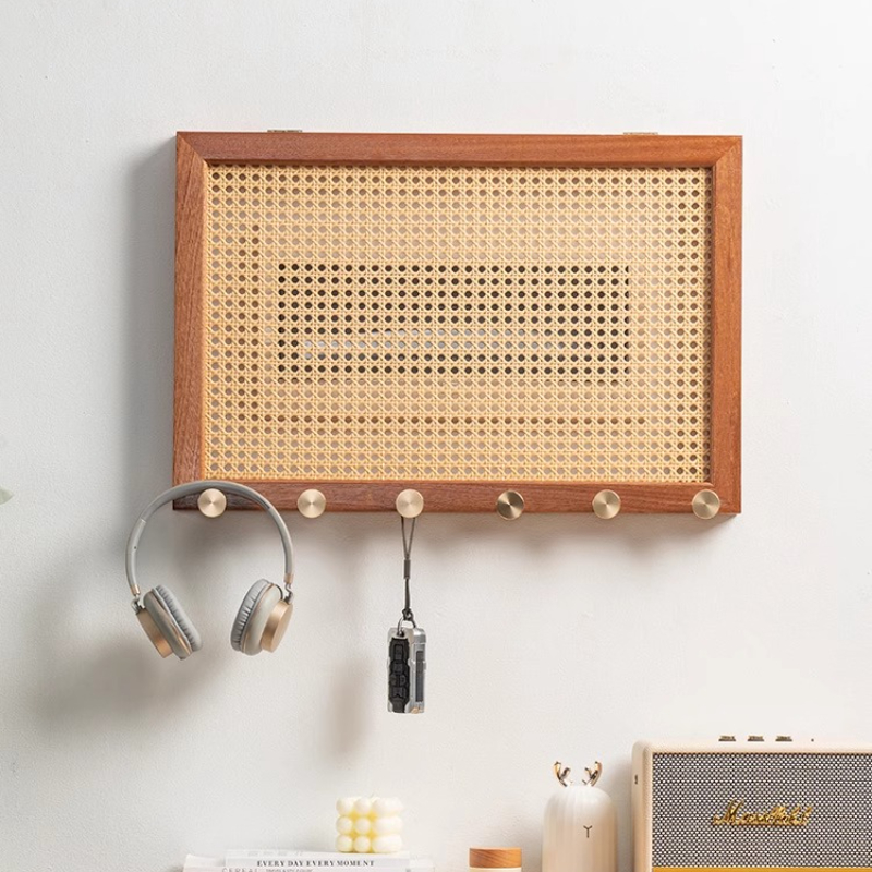 Wood Woven Rattan Electrical B - Home Decor Organizer ulasan dan harga