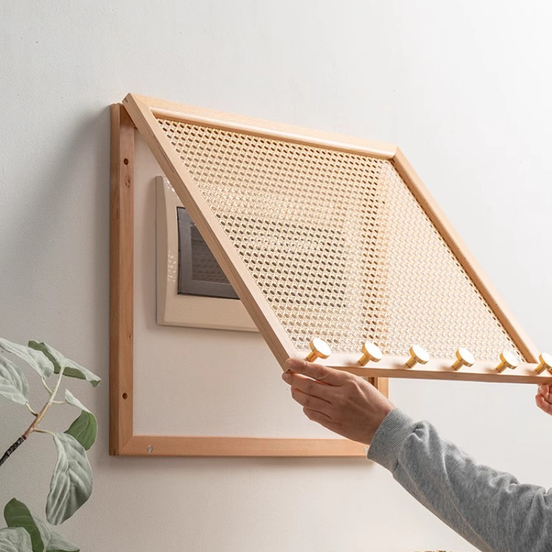 Wood Woven Rattan Electrical B - Home Decor Organizer ulasan dan harga
