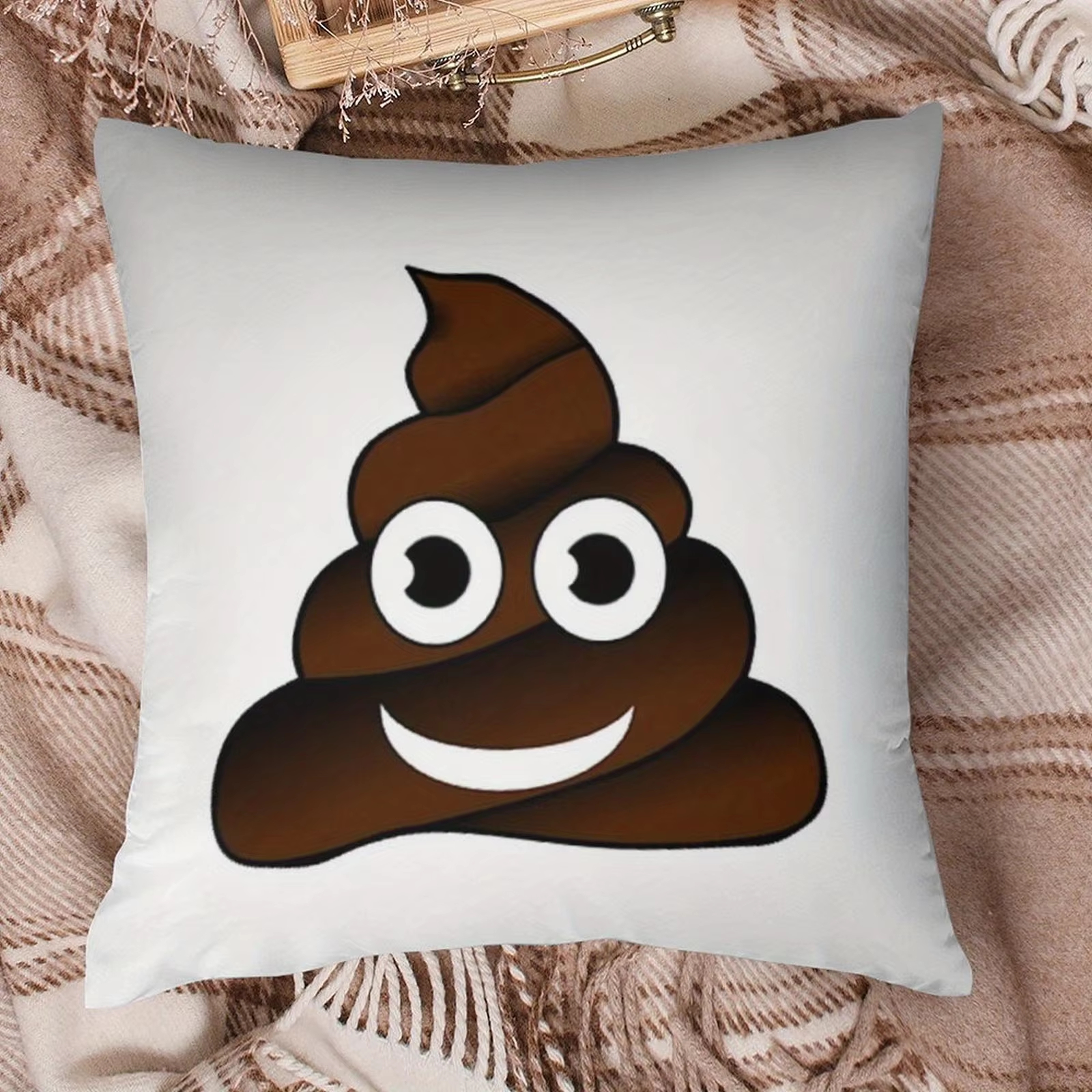 Double Sided Funny Poop Pillow - Home Decor Emoji ulasan dan harga