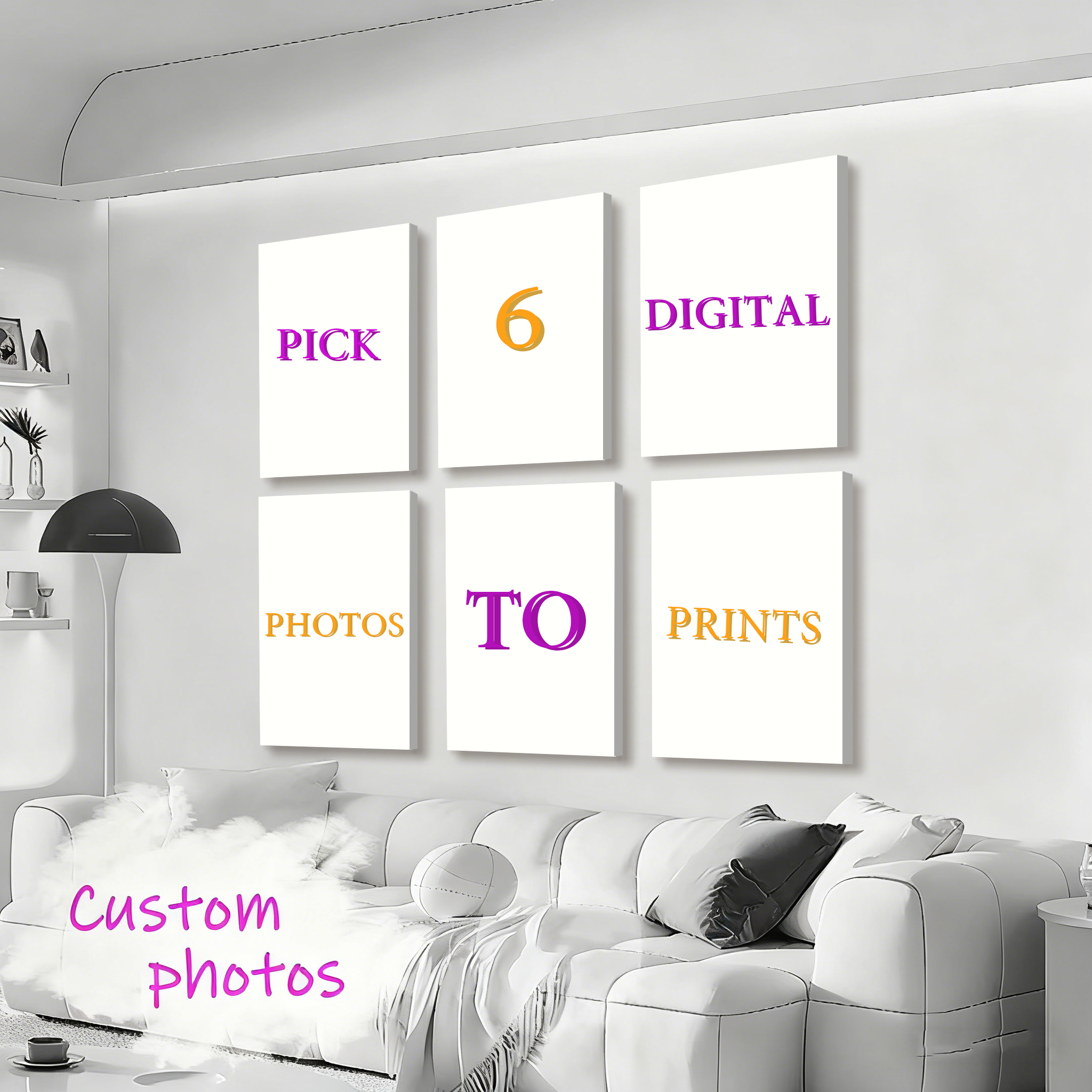 6pcs/set Custom Canvas Prints  - Home Decor Luxury ulasan dan harga