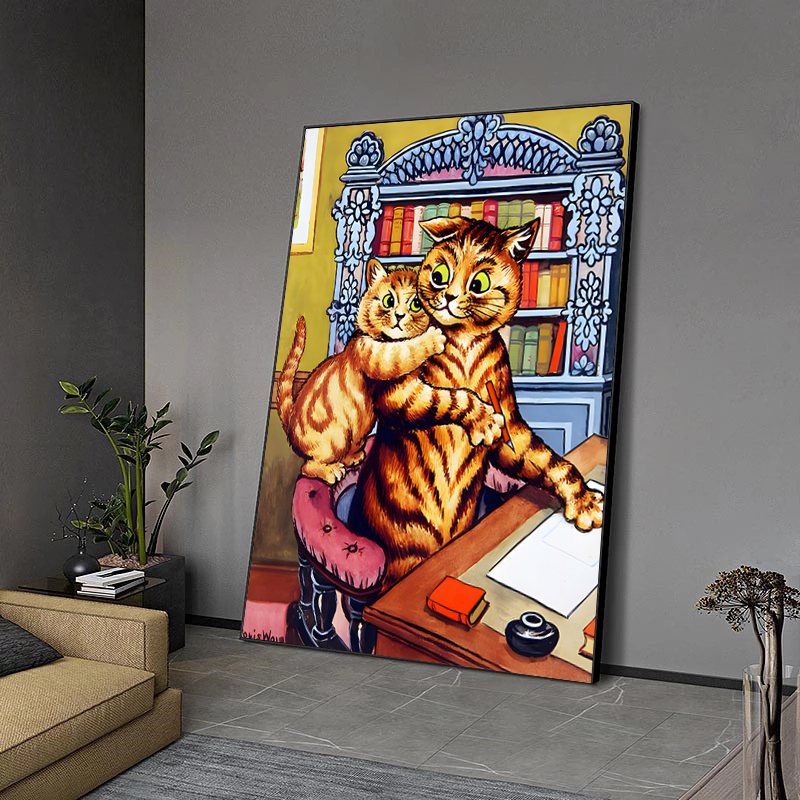 Louis Wain Illustration Exhibi - Watercolor Poster Print ulasan dan harga