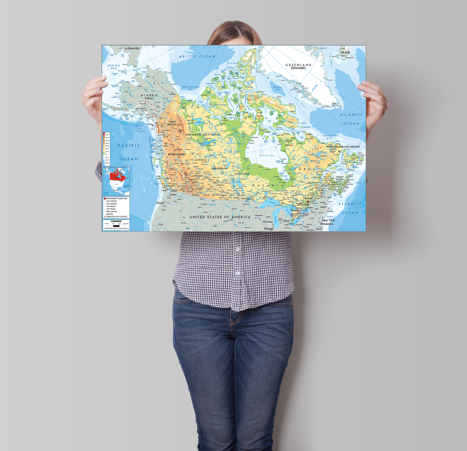 CANADA EDUCATIONAL MAP POSTER  - Home Decor Canada ulasan dan harga